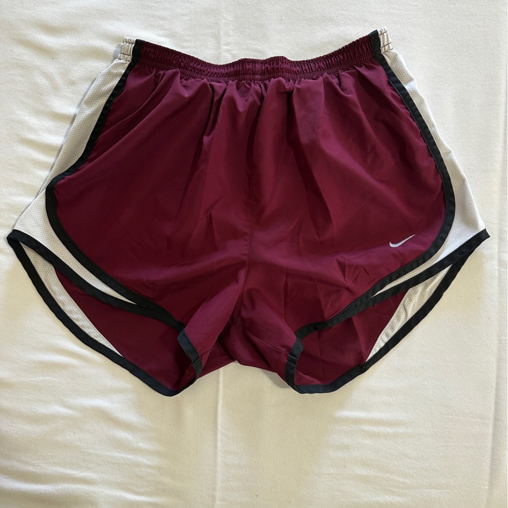 Nike Red and White Athletic Shorts Lightweight Moisture-Wicking
